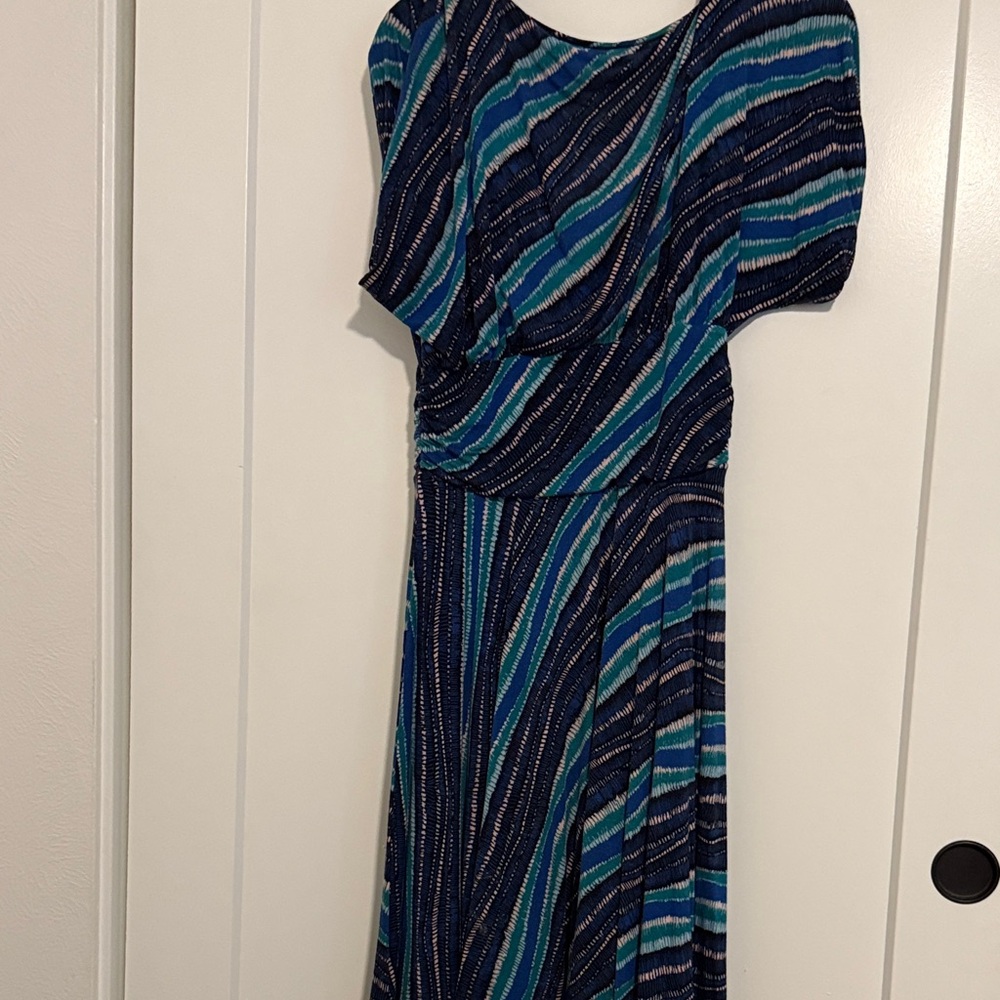 Plenty by Tracy Reese One Shoulder Blue and Green Dress